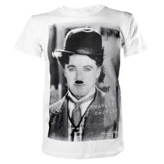 CHARLIE CHAPLIN - White Shirt - biele pánske tričko