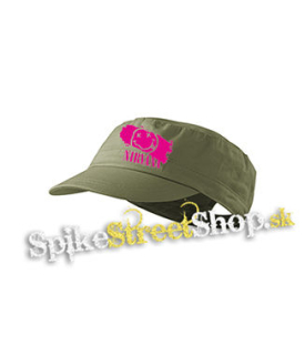 NIRVANA - Pink - olivová šiltovka army cap
