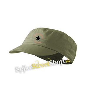 PUNK ROCK LEGEND - Charlie Harper Red - olivová šiltovka army cap