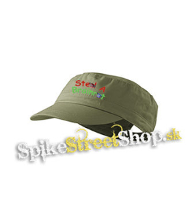 STEAL A BRAINROT - olivová šiltovka army cap