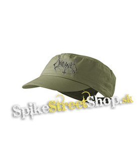 UNLEASHED - Logo - olivová šiltovka army cap