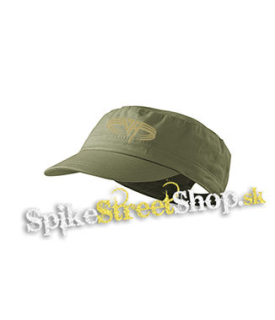 VAN HALEN - Logo Gold Circle - olivová šiltovka army cap