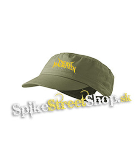 YNGWIE MALMSTEEN - Logo Yellow - olivová šiltovka army cap