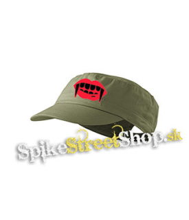 ZUBY UPÍRA - Vampire Teeth - olivová šiltovka army cap