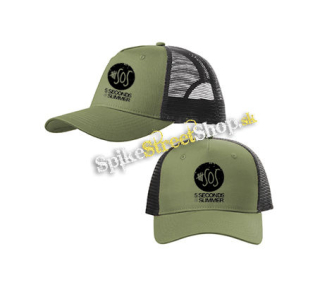 5 SECONDS OF SUMMER - Sign - olivovočierna sieťkovaná šiltovka model "Trucker Cap"
