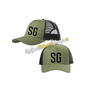 AGUST D - Super Gay - olivovočierna sieťkovaná šiltovka model "Trucker Cap"
