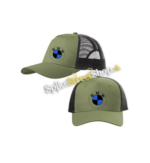 BMW - olivovočierna sieťkovaná šiltovka model "Trucker Cap"