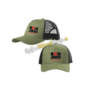 BON JOVI - Have A Nice Day - olivovočierna sieťkovaná šiltovka model "Trucker Cap"