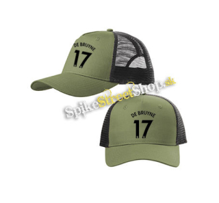 DE BRUYNE - 17 - olivovočierna sieťkovaná šiltovka model "Trucker Cap"