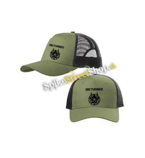 DISTURBED - Logo - olivovočierna sieťkovaná šiltovka model "Trucker Cap"