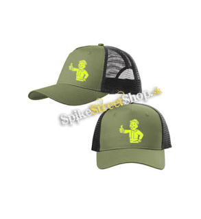 FALLOUT - Vault Boy Green - olivovočierna sieťkovaná šiltovka model "Trucker Cap"