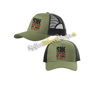 I SEE STARS - She Screams My Name - olivovočierna sieťkovaná šiltovka model "Trucker Cap"