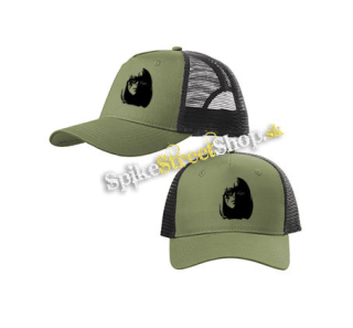 LADY GAGA - Portrait - olivovočierna sieťkovaná šiltovka model "Trucker Cap"