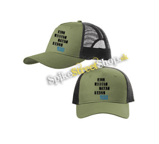 MEGHAN TRAINOR - All About That Bass - olivovočierna sieťkovaná šiltovka model "Trucker Cap"
