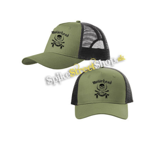 MOTORHEAD - March Or Die - olivovočierna sieťkovaná šiltovka model "Trucker Cap"
