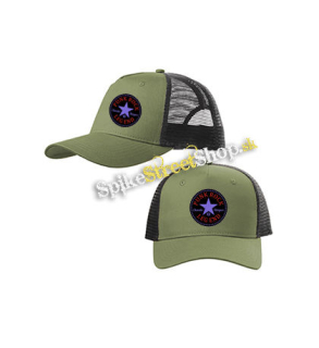 PUNK ROCK LEGEND - Charlie Harper Color - olivovočierna sieťkovaná šiltovka model "Trucker Cap"
