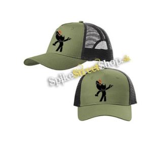 REX - olivovočierna sieťkovaná šiltovka model "Trucker Cap"