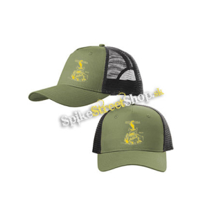 SEPULTURA - Arise Yellow Cult - olivovočierna sieťkovaná šiltovka model "Trucker Cap"