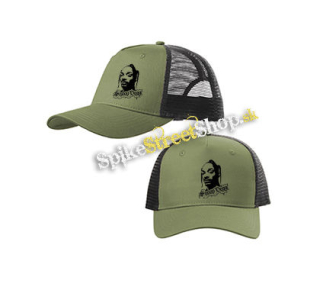 SNOOP DOGG - Logo & Portrait - olivovočierna sieťkovaná šiltovka model "Trucker Cap"