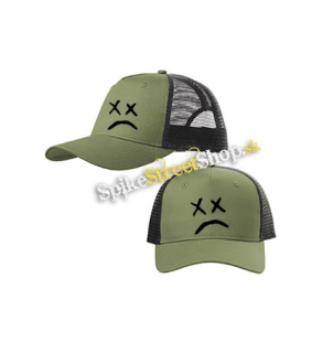 UNHAPPY - olivovočierna sieťkovaná šiltovka model "Trucker Cap"