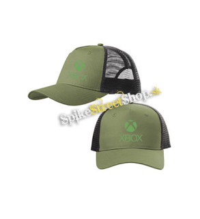 XBOX - Logo Motive 1 - olivovočierna sieťkovaná šiltovka model "Trucker Cap"