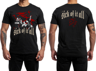 SICK OF IT ALL - Band Poster - čierne pánske tričko
