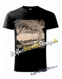 PARIS - Spomínam na Paríž - čierne pánske tričko