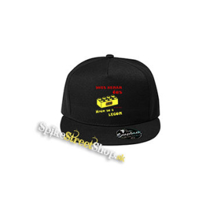 DNES NEMAM CAS HRAM SA S LEGOM - čierna šiltovka model "Snapback"