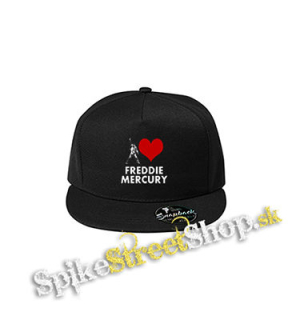 I LOVE FREDDIE MERCURY - čierna šiltovka model "Snapback"