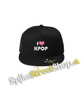 I LOVE K-POP - čierna šiltovka model "Snapback"