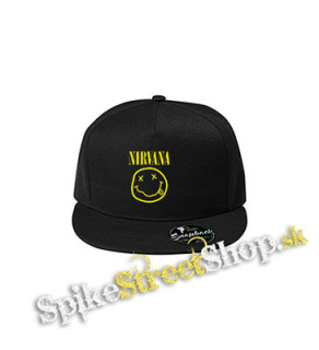 NIRVANA - Big Smile - čierna šiltovka model "Snapback"