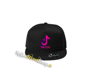 TIK TOK - Logo Rainbow - čierna šiltovka model "Snapback"