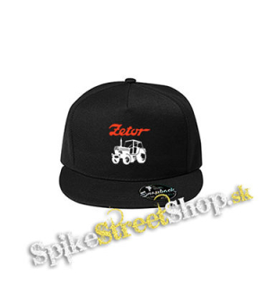 ZETOR - Červené logo a traktor - čierna šiltovka model "Snapback"