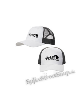 ACIDEZ - Logo - bieločierna sieťkovaná šiltovka model "Trucker Cap"