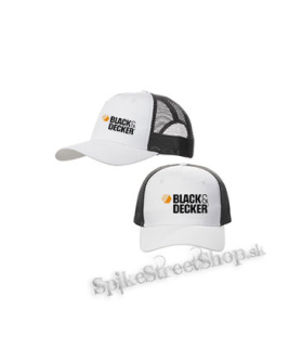 BLACK & DECKER - Logo - bieločierna sieťkovaná šiltovka model "Trucker Cap"