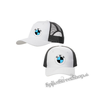 BMW - bieločierna sieťkovaná šiltovka model "Trucker Cap"