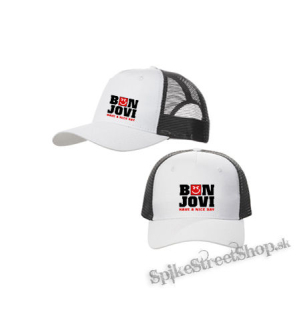 BON JOVI - Have A Nice Day - bieločierna sieťkovaná šiltovka model "Trucker Cap"