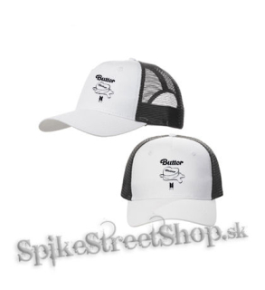 BTS - BANGTAN BOYS - Butter - bieločierna sieťkovaná šiltovka model "Trucker Cap"