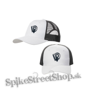 DEEP PURPLE - Crest Motive 2 - bieločierna sieťkovaná šiltovka model "Trucker Cap"
