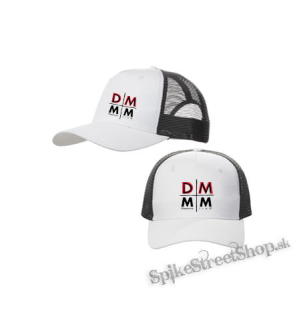 DEPECHE MODE - Memento Mori Cross Sign - bieločierna sieťkovaná šiltovka model "Trucker Cap"