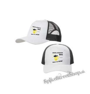 DNES NEMAM CAS, IDEM NA PIVO - bieločierna sieťkovaná šiltovka model "Trucker Cap"
