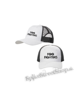 FOO FIGHTERS - Logo - bieločierna sieťkovaná šiltovka model "Trucker Cap"