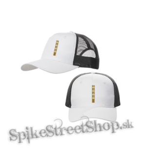 GHOST - Gold Logo Motive 2 - bieločierna sieťkovaná šiltovka model "Trucker Cap"