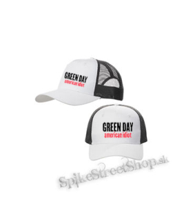 GREEN DAY - American Idiot Slogan - bieločierna sieťkovaná šiltovka model "Trucker Cap"