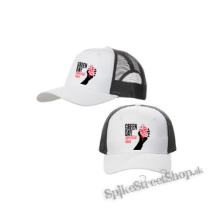 GREEN DAY - American Idiot - bieločierna sieťkovaná šiltovka model "Trucker Cap"