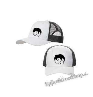 HARRY POTTER - Glasses Bold Crest - bieločierna sieťkovaná šiltovka model "Trucker Cap"