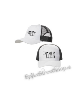 HOZIER - Logo Singer - bieločierna sieťkovaná šiltovka model "Trucker Cap"
