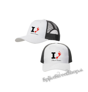 CHUCK NORRIS - I Love Chuck Norris - bieločierna sieťkovaná šiltovka model "Trucker Cap"