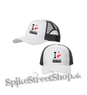 I LOVE DEPECHE MODE - bieločierna sieťkovaná šiltovka model "Trucker Cap"