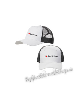 I LOVE GUNS N ROSES - bieločierna sieťkovaná šiltovka model "Trucker Cap"